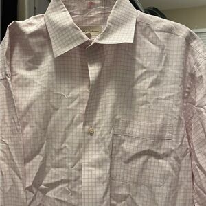 Tommy Bahama Men’s Dress Shirt Pink/white Check Collared Longsleeve Size 16 1/2